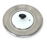 Universal Stainless Steel Glass Lid for Pots & Pans, Fits (24 cm) to (32 cm)