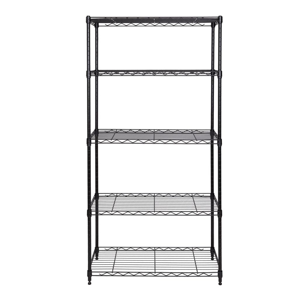 5-Tier Steel Shelving, 30-in x 14-in x 60-in, Black