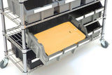 7-Tier NSF 16-Bin Rack Shelving, 36-in x 14-in x 56-in