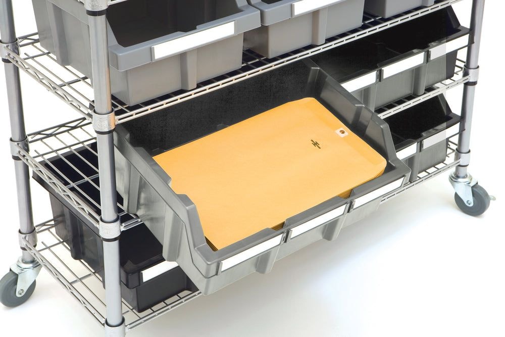 7-Tier NSF 16-Bin Rack Shelving, 36-in x 14-in x 56-in