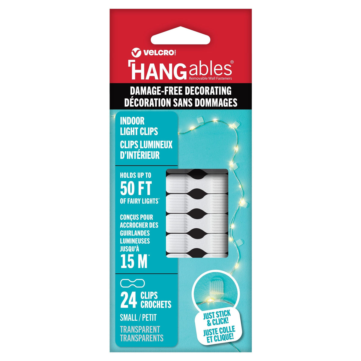 Hook-and-loop Light Clips, Clear