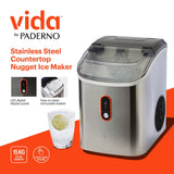 Countertop Soft Nugget Ice Maker, 33-lb Ice/Day, Stainless Steel