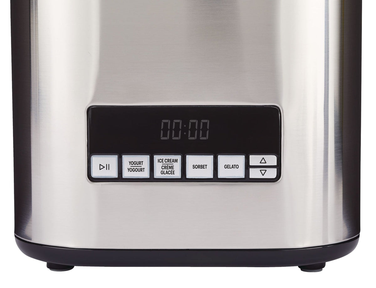 Digital Ice Cream Maker, 4-in-1 Ice Cream & Frozen Treat Maker, Stainless Steel, 1.9-L