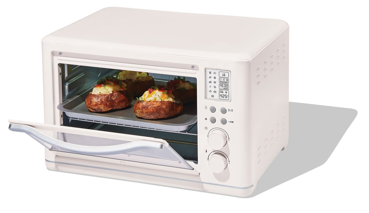 Digital Multi-Functional Air Fryer Toaster Oven with 11 Pre-Set Functions, Shortbread, 6-Slices