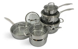 Elite Series 3-Ply Clad Stainless Cookware Set, Oven Safe