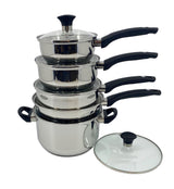 Everyday Series Premium Stainless Steel Cookware Set, Dishwasher & Oven-Safe, 10-pc