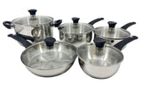 Everyday Series Premium Stainless Steel Cookware Set, Dishwasher & Oven-Safe, 10-pc