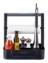 Multi-Purpose Grill Caddy with Adjustable Handle