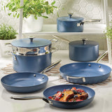 Non-Stick Cookset, Blue, 8-pc