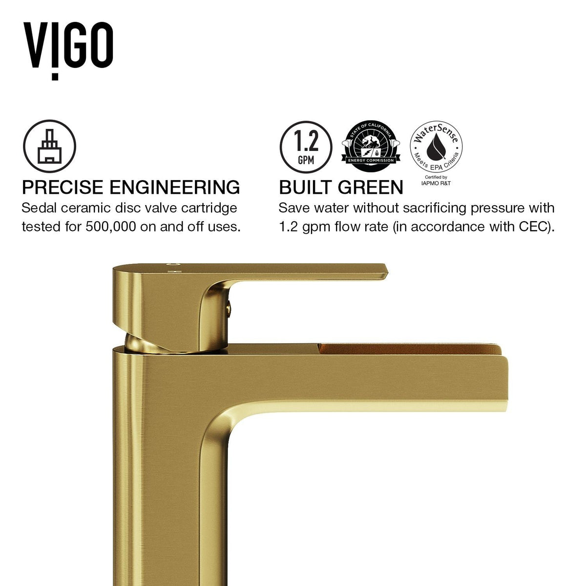 Amada Single Handle Vessel Sink Bathroom Faucet, Matte Brushed Gold
