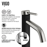 Cadman Grey Bathroom Sink/Basin Set with Lexington Faucet and Rectangular Vessel