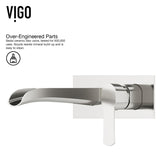 Cornelius Wall Mount Single Handle Bathroom Sink Faucet, WaterSense Certified, Brushed Nickel