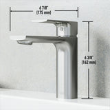 Davidson Single Handle Single Hole Bathroom Sink Faucet, WaterSense Certified, Brushed Nickel