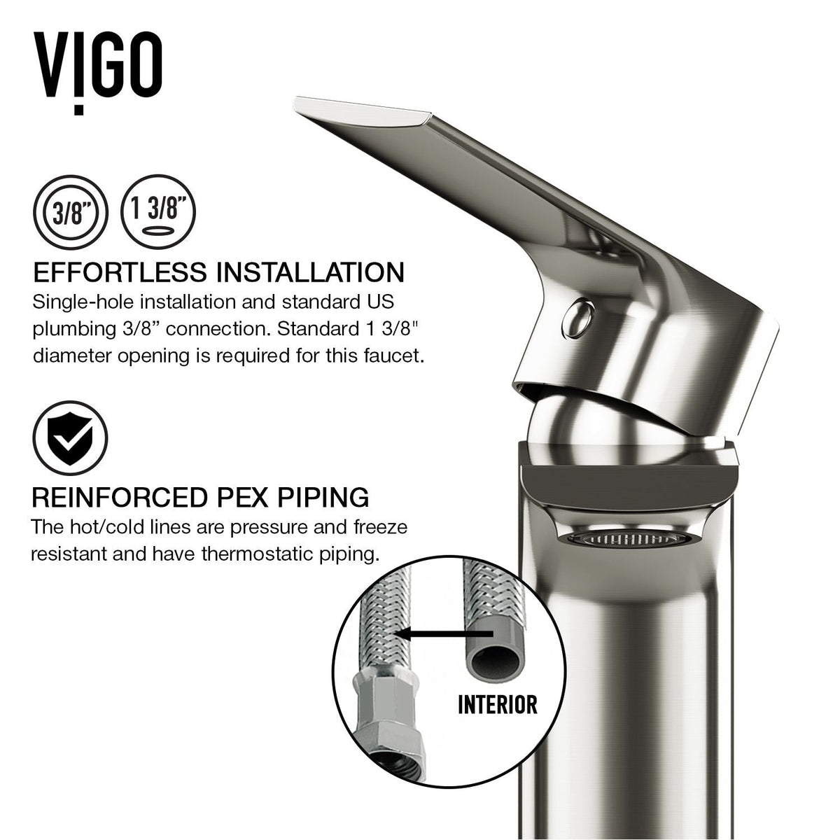 Davidson Single Handle Single Hole Bathroom Sink Faucet, WaterSense Certified, Brushed Nickel