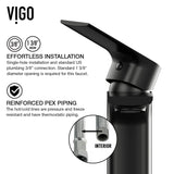 Davidson Single Handle Single Hole Bathroom Sink Faucet, WaterSense Certified, Matte Black