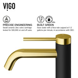 Lexington 8-in Gold/Carbon Fiber Vessel Bathroom Faucet