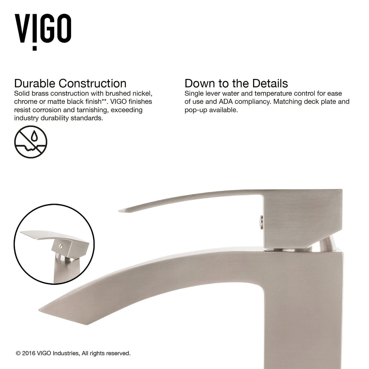 Magnolia White Bathroom Sink/Basin Set with Duris Faucet and Rectangular Composite Vessel