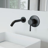 Olus Single Handle Wall Mount Bathroom Sink Faucet, WaterSense Certified, Matte Black