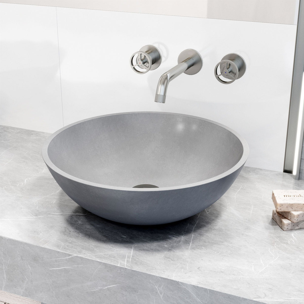 Ravenna Gothic 16x16-in Deep Grey Bathroom Sink/Basin with Round Vessel