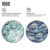 Round Glass Vessel Bathroom Sink/Basin with Scratch-Resistant Surface, Oceania