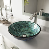 Round Glass Vessel Bathroom Sink/Basin with Scratch-Resistant Surface, Oceania