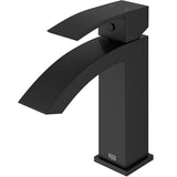 Satro Single Handle Single Hole Bathroom Sink Faucet, WaterSense Certified, Matte Black