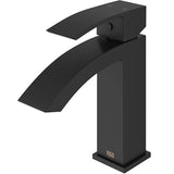 Satro Single Handle Single Hole Bathroom Sink Faucet, WaterSense Certified, Matte Black
