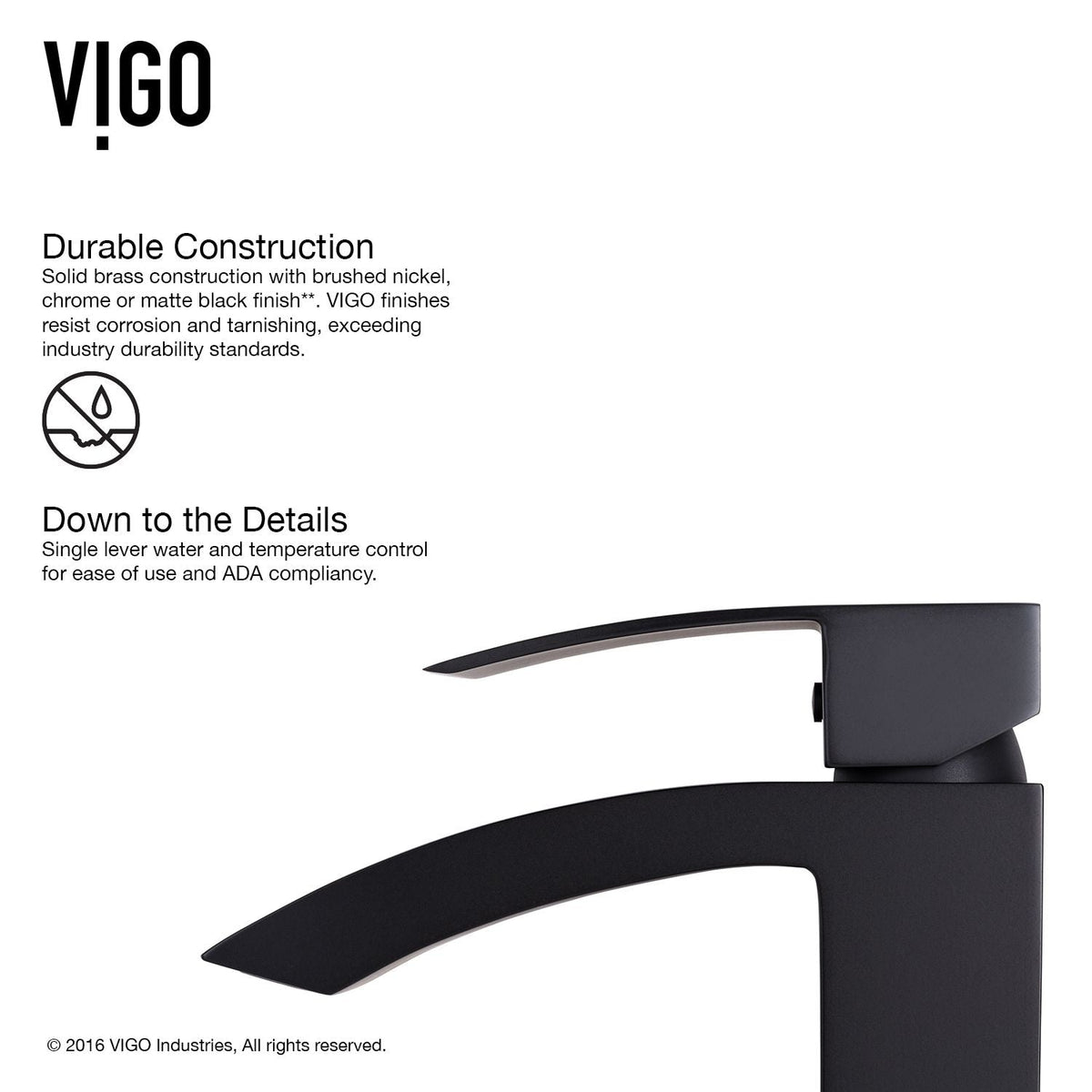 Satro Single Handle Single Hole Bathroom Sink Faucet, WaterSense Certified, Matte Black