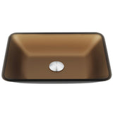 Sottile Glass Bathroom Sink/Basin and Faucet Set with Rectangular Vessel, Various Colours
