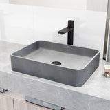 Tarragona Gothic 19x14-in Deep Grey Bathroom Sink/Basin with Rectangular Vessel