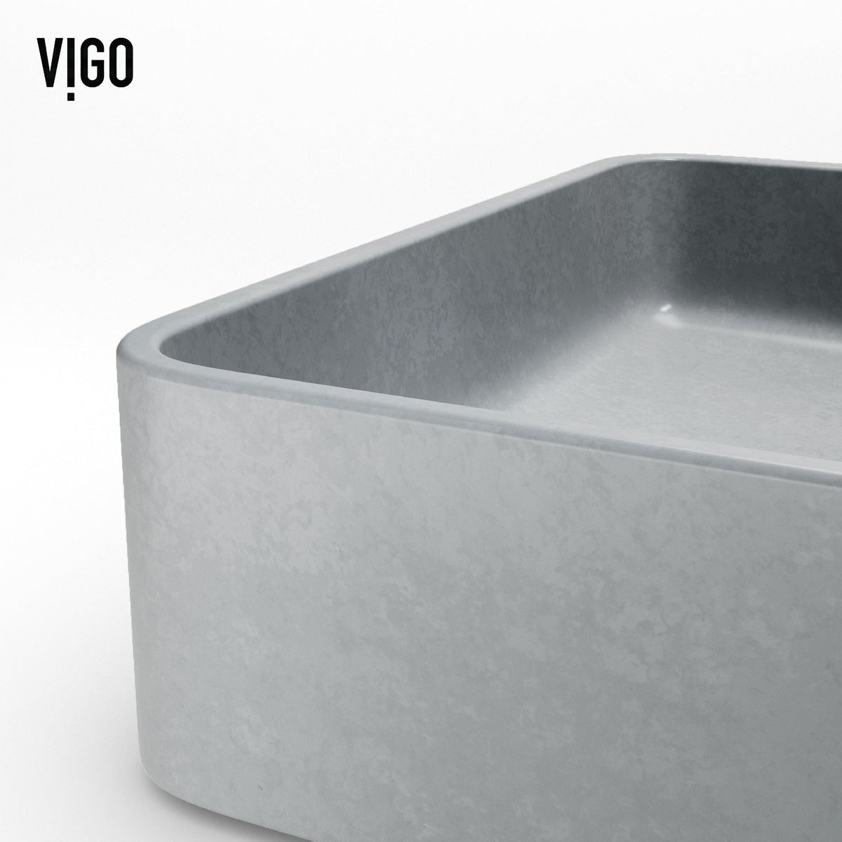 Tarragona Gothic 19x14-in Deep Grey Bathroom Sink/Basin with Rectangular Vessel