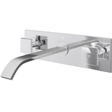 Titus Wall Mount Dual Handle Bathroom Sink Faucet, Eco-Friendly 1.2 GPM Flow Rate, Chrome
