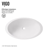 Wisteria Matte Stone Circular Vessel Bathroom Sink/Basin with Deep Bowl, White