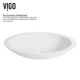 Wisteria White Bathroom Sink/Basin Set with Niko Faucet and Oval Composite Vessel