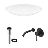 Wisteria White Bathroom Sink Set with Matte Black Olus Faucet