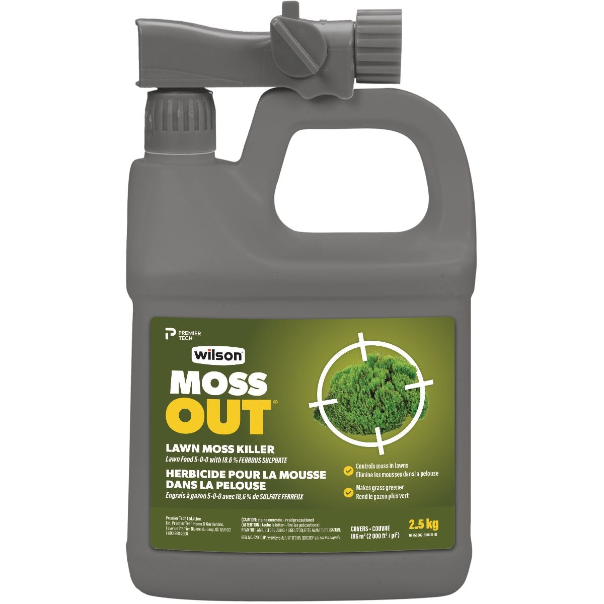 MossOut Moss Killer with Lawn Food 5-0-0, 2.5-kg