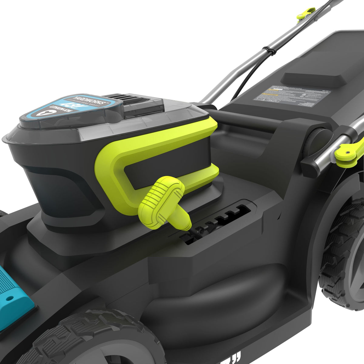48V 2-in-1 Brushless Push Lawn Mower, 17-in with 4Ah Battery & Charger