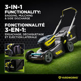 48V 3-in-1 Brushless Push Lawn Mower, 21-in with 6Ah Battery & Charger