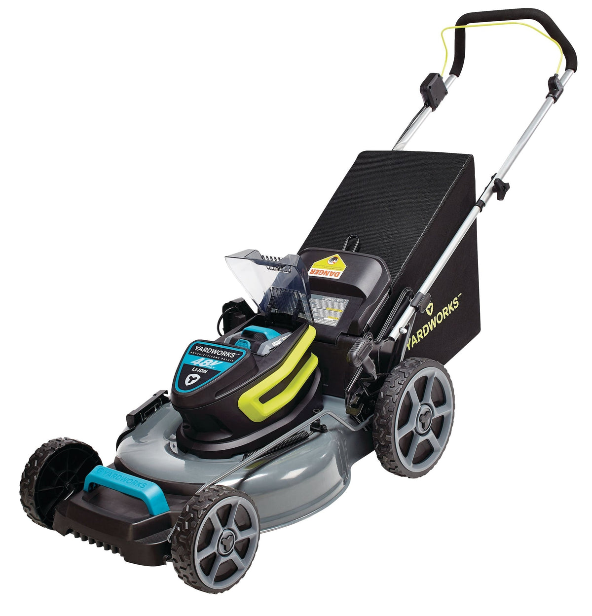 48V 3-in-1 Cordless Brushless Push Lawn Mower, 20-in with 5Ah Battery & Charger