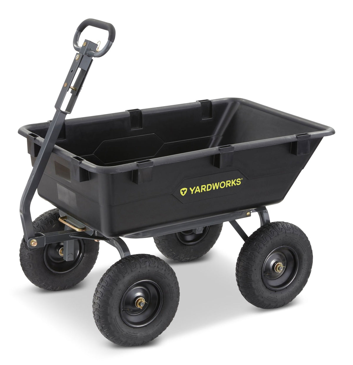 Poly Tray 4-Wheel Garden/Yard Cart, 1200-lb