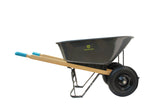 Steel Tray 2-Wheel Garden Wheelbarrow, 6-cu-ft