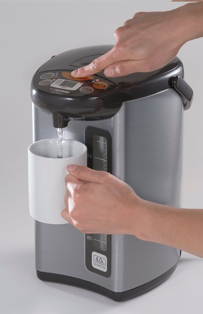 Electric Hot Water Boiler, Warmer & Dispenser, Black/Stainless Steel, 4-L S2668